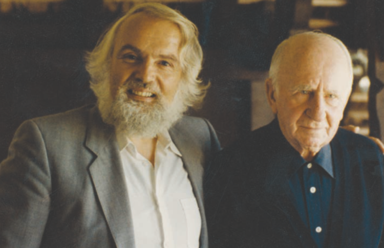 Links: Peter Oswald mit  Karl Graf Dürckheim